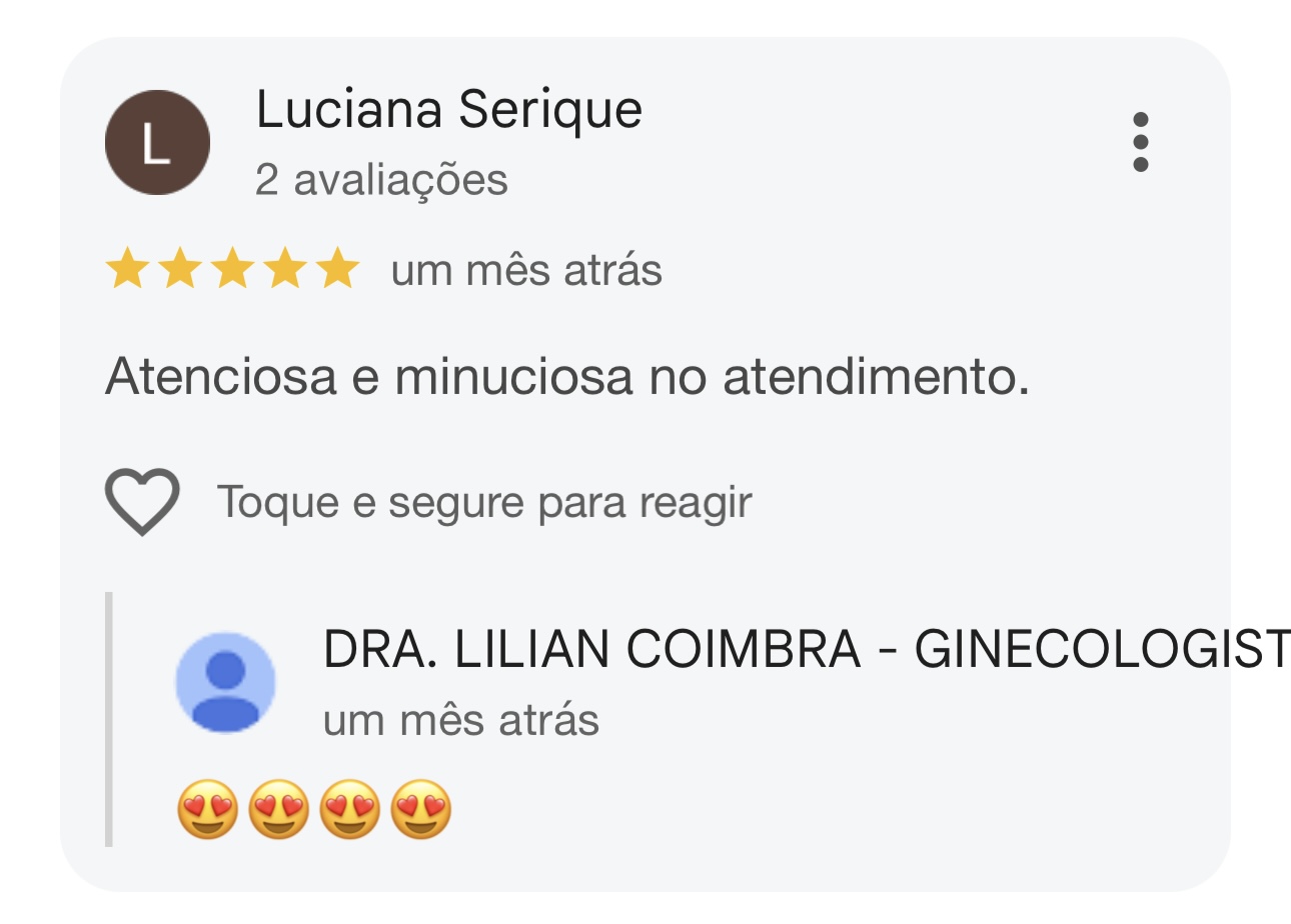 Avaliação real do Google